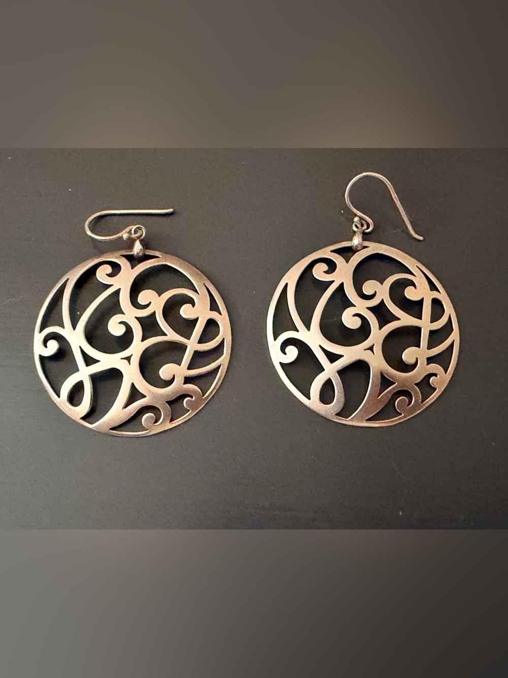 Silpada Sterling Round Scroll Design Earrings